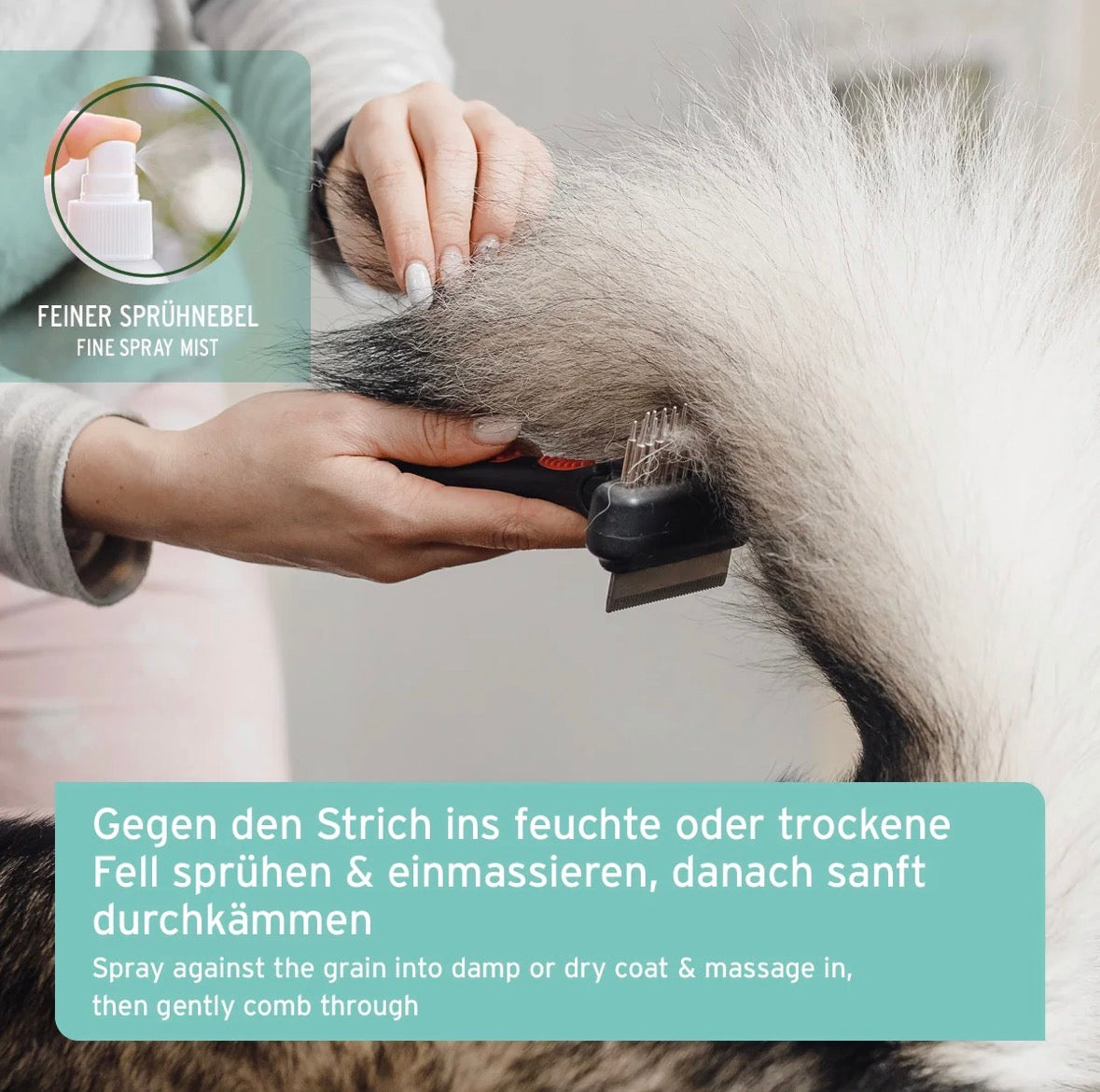 AniForte® Fellharmonie Pflegespray Kokos – Entfilzung & Kämmhilfe - 200 ml