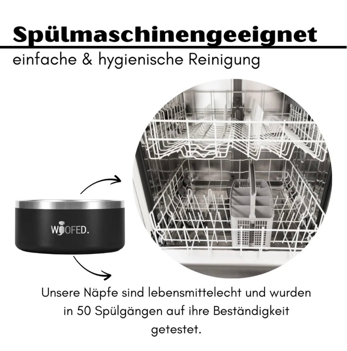 Premium Edelstahlnapf – rutschfest & spülmaschinengeeignet