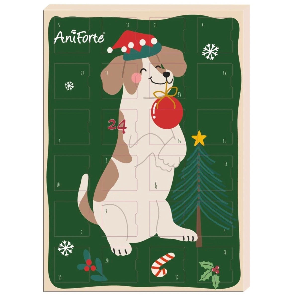 AniForte® Adventskalender 2026 für Hunde – 24 natürliche Snack-Überraschungen