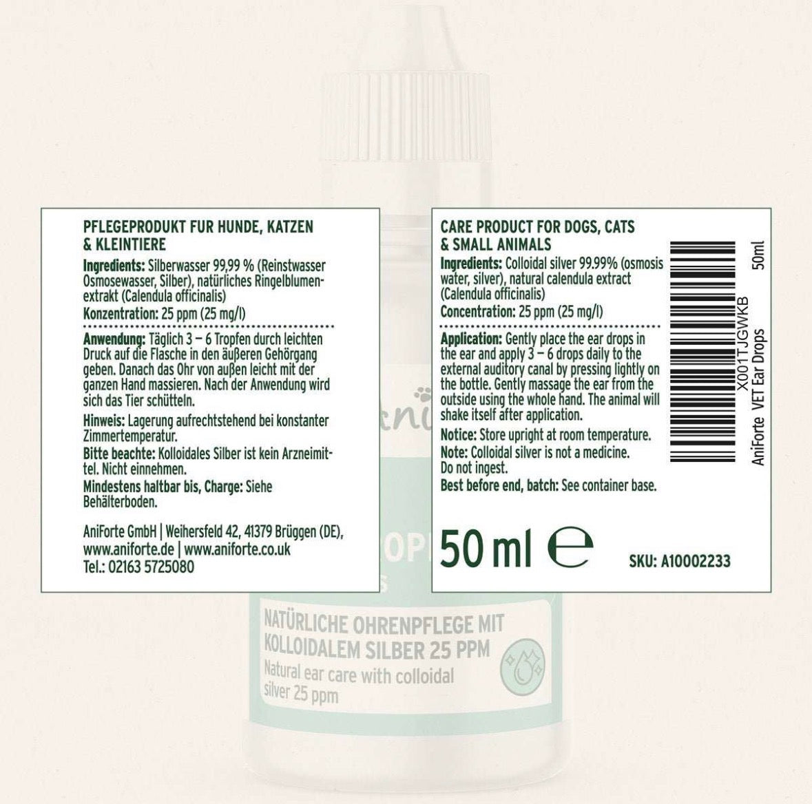 AniForte® VET Ohrentropfen für Hunde – 50 ml