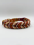 Hundehalsband „Amber Glow“ – handgeflochten aus Fettleder & Paracord