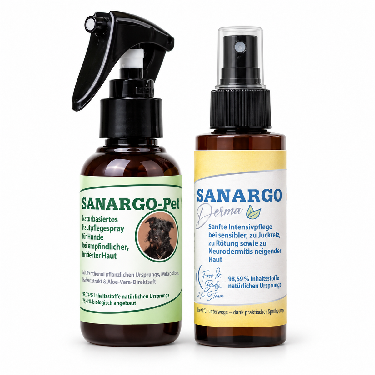 SANARGO-Pet & SANARGO-Derma – Pflegespray für Mensch & Tier