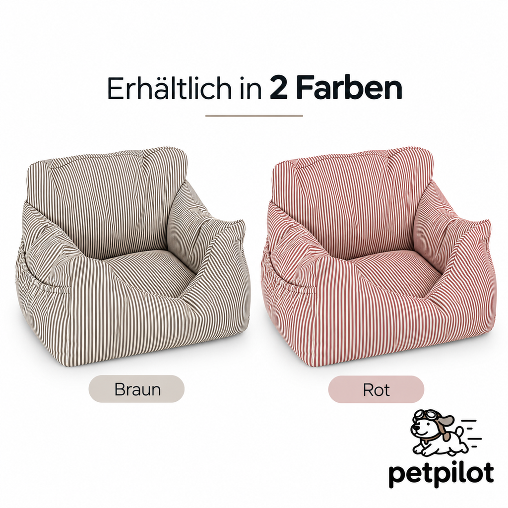 Premium Hunde Autositz mit Sicherheitsgurt