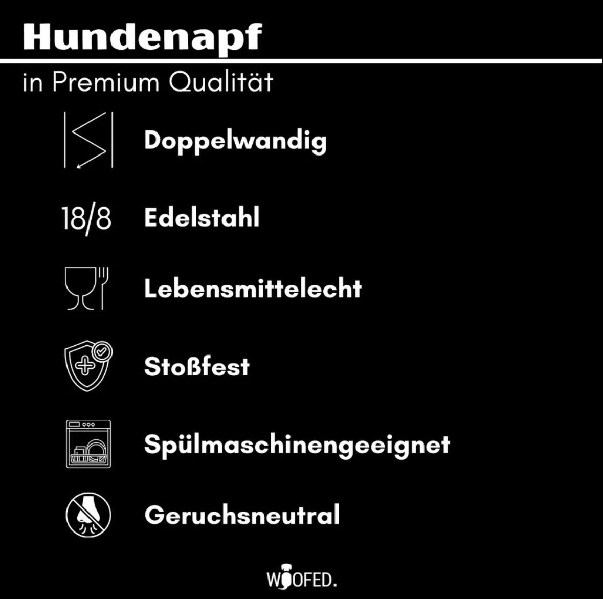 Premium Edelstahlnapf – rutschfest & spülmaschinengeeignet