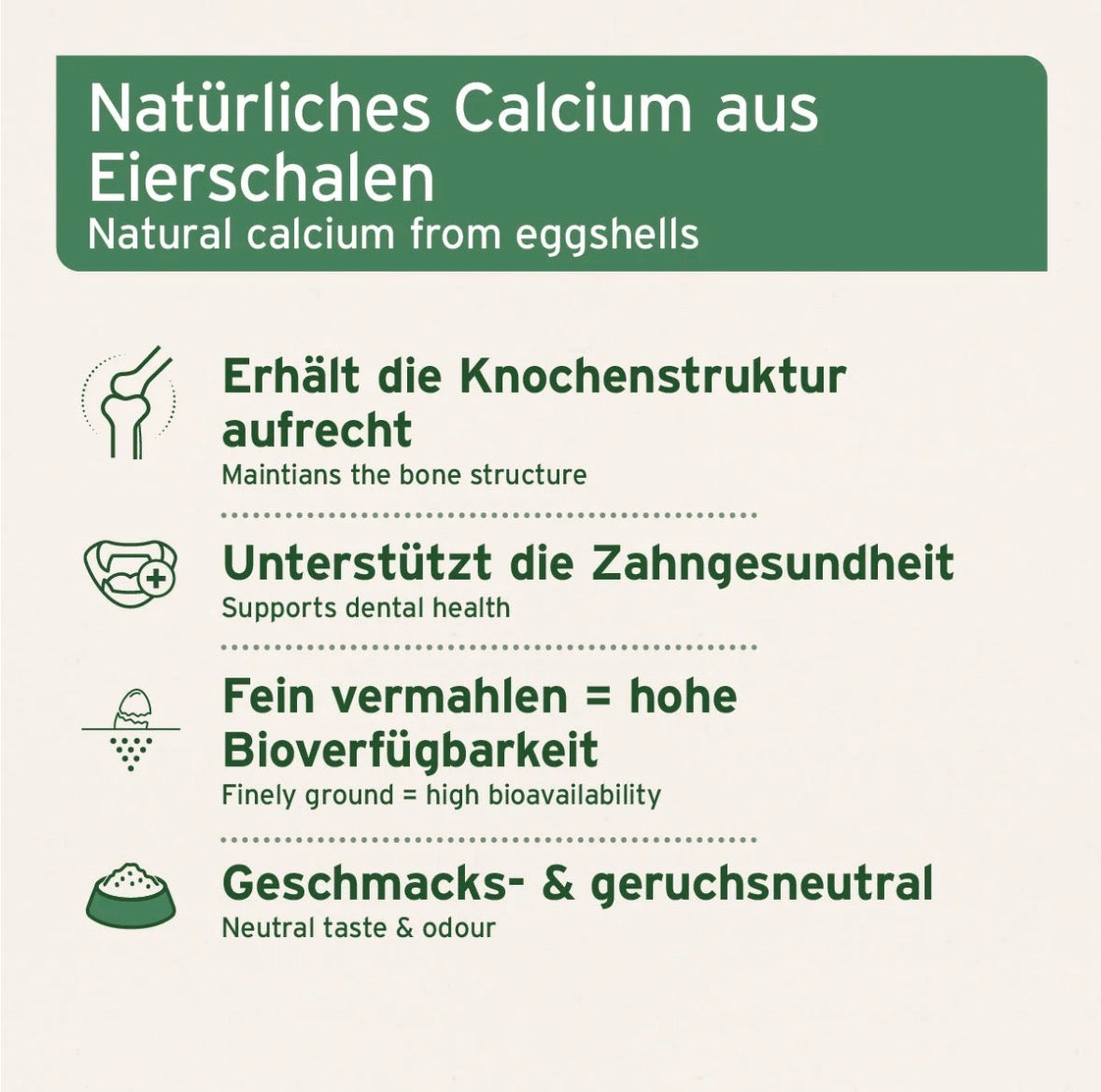 AniForte® Gemahlene Eierschalen – Calcium für Hunde, 250 g