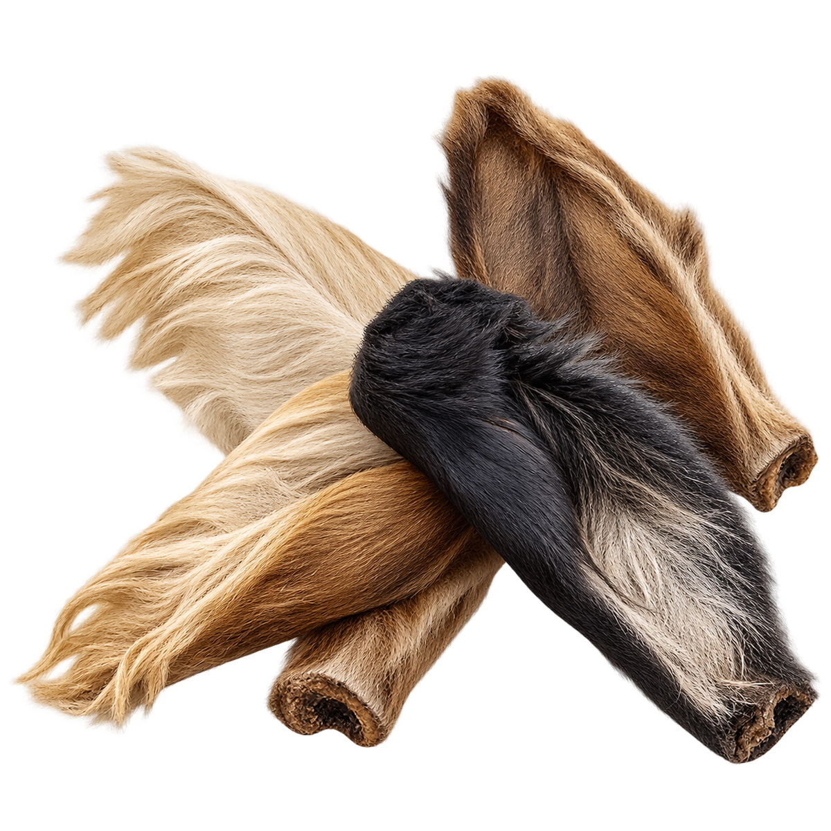 Rinderohr mit Fell XL – 100 % naturrein