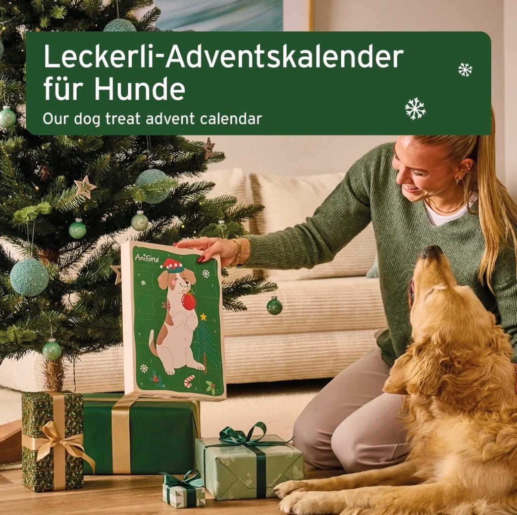 AniForte® Adventskalender 2026 für Hunde – 24 natürliche Snack-Überraschungen