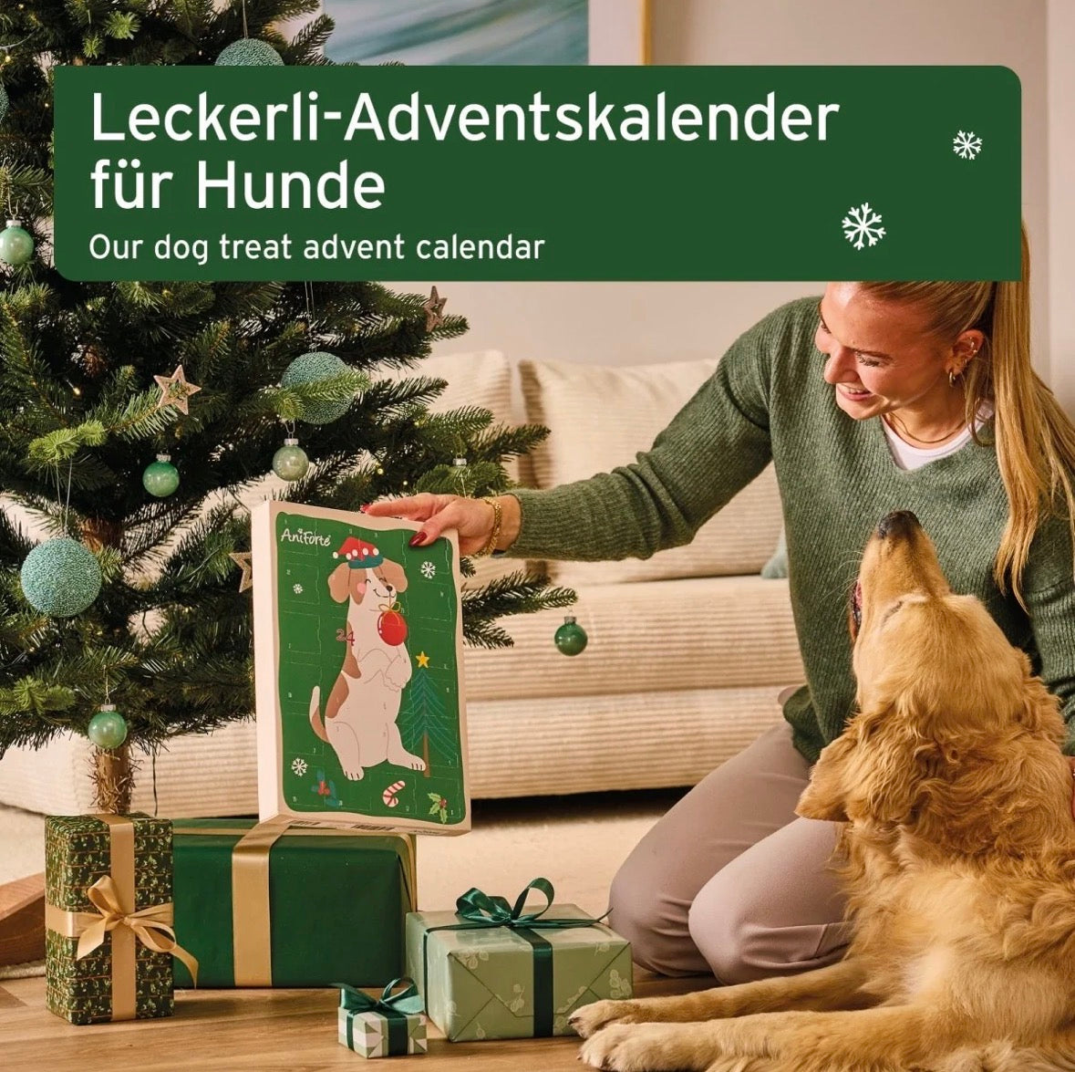 AniForte® Adventskalender 2026 für Hunde – 24 natürliche Snack-Überraschungen