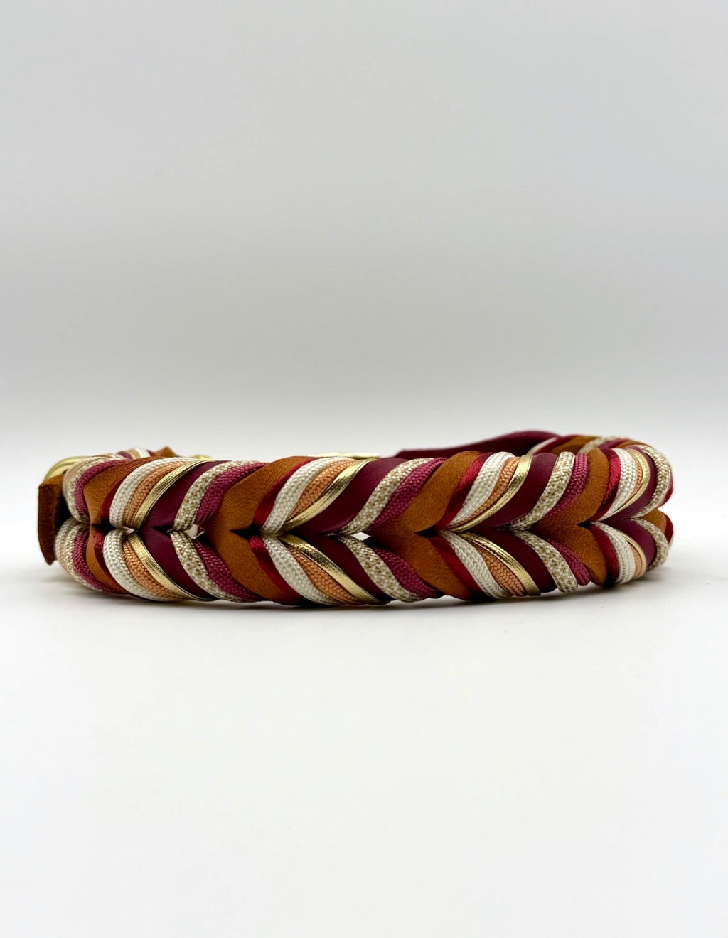 Hundehalsband „Amber Glow“ – handgeflochten aus Fettleder & Paracord