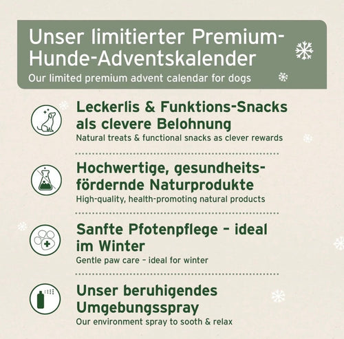 AniForte® Premium Adventskalender für Hunde – 24 Überraschungen