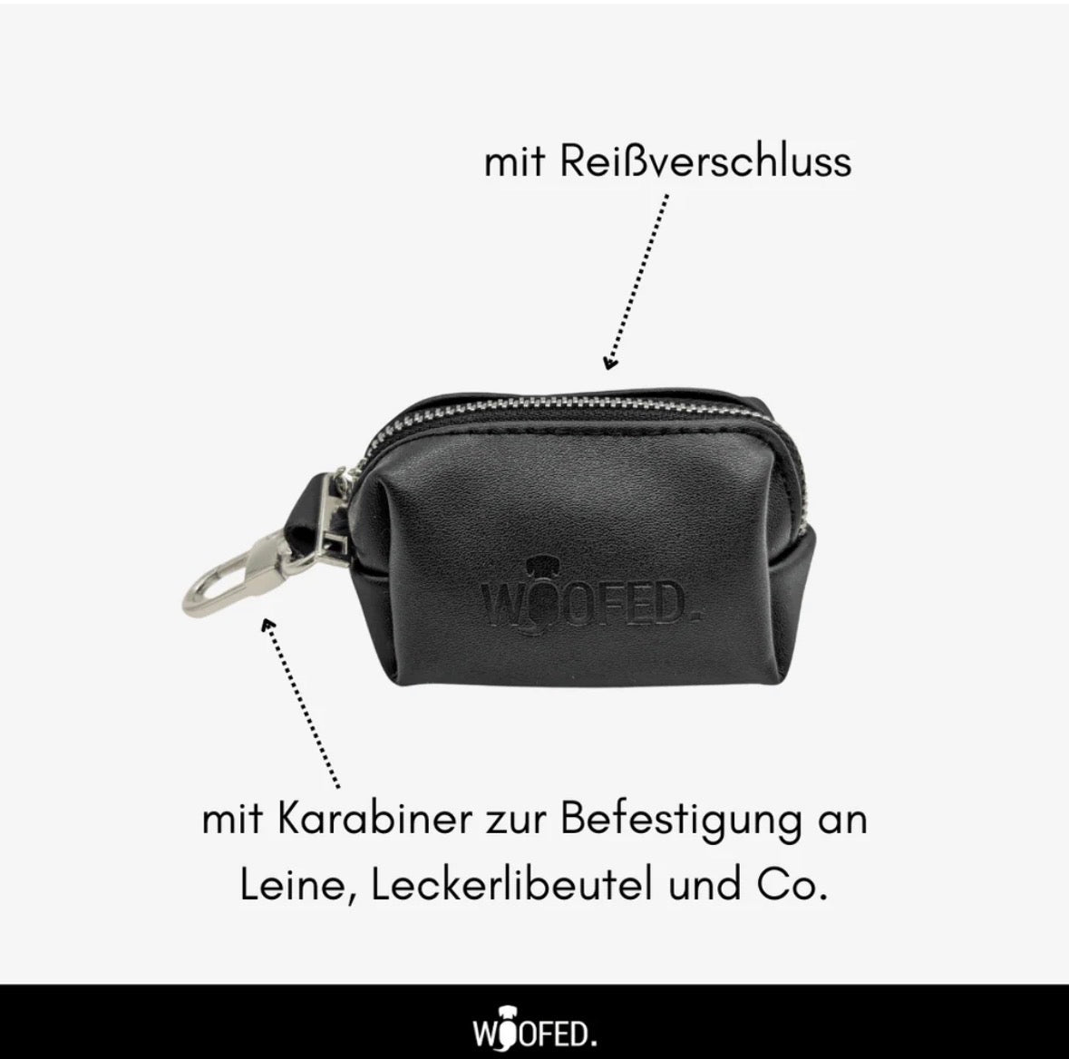 Set Leckerlibeutel & Kotbeutelspender aus Kunstleder