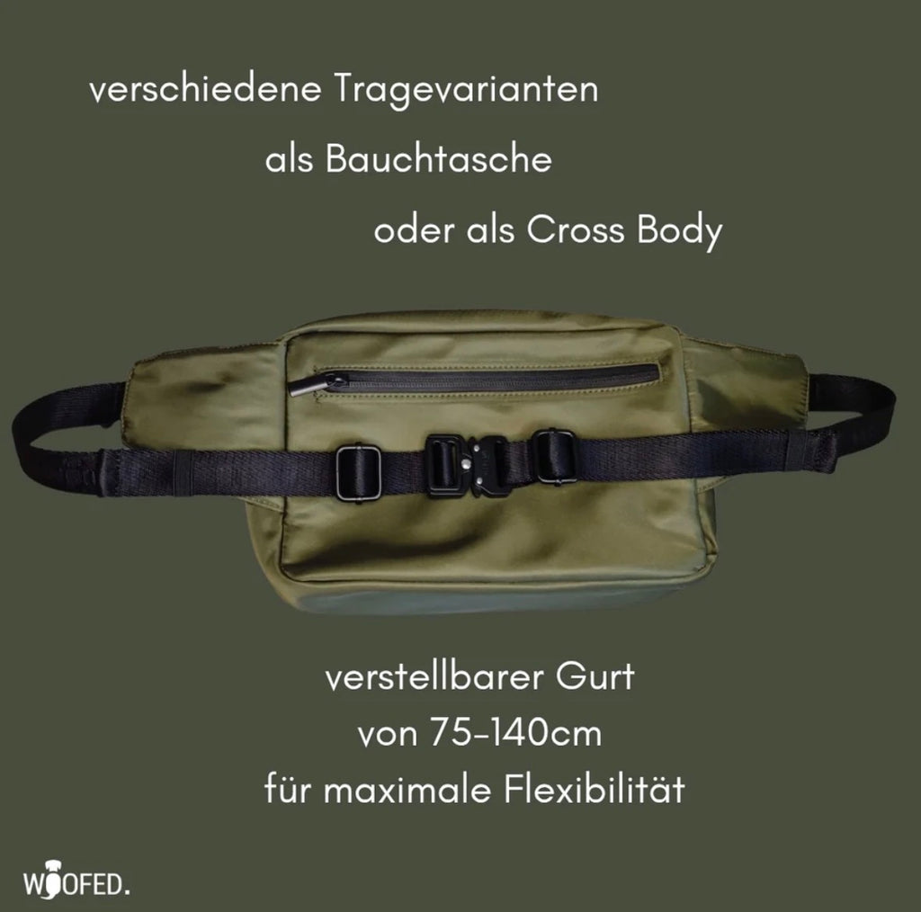Multifunktionale Gassitasche 2-in-1 – Bauch- & Schultertasche