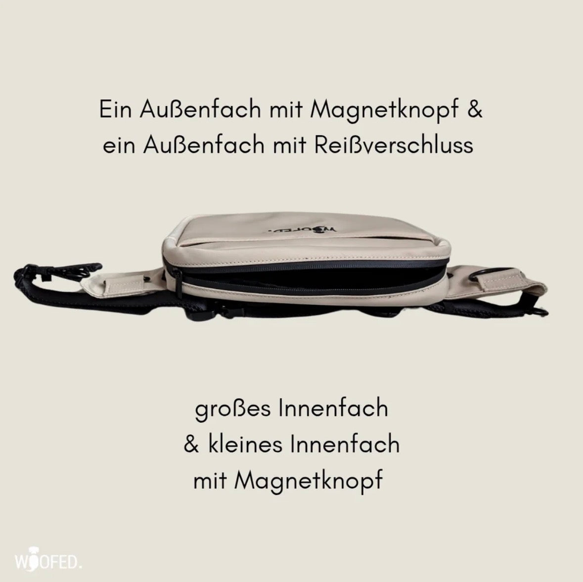 Multifunktionale Gassitasche 2-in-1 – Bauch- & Schultertasche