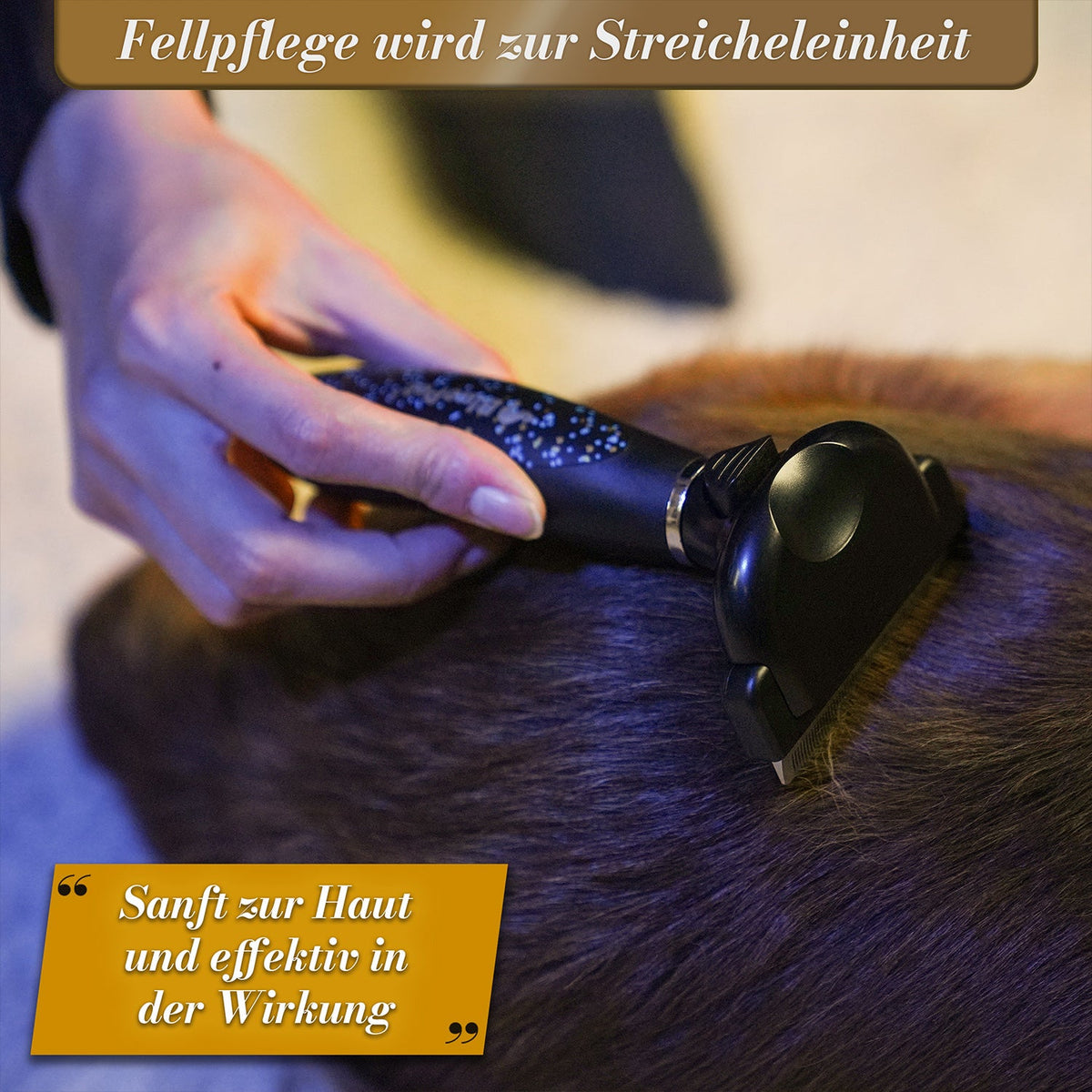 UnterwollGlück 2.0 – Kurzhaar-Unterwollbürste mit Selbstreinigung