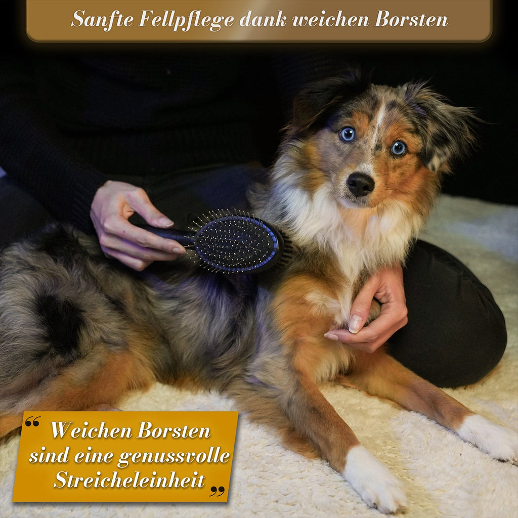 DoppelDecker – doppelseitige Fellbürste für Hunde