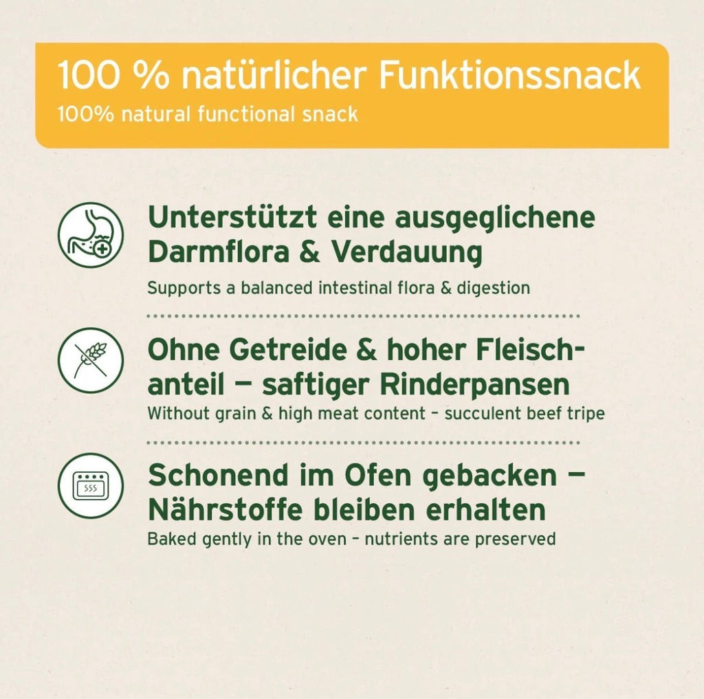 AniForte® Gras- & Kotfresser Snack für Hunde – mit Rinderpansen