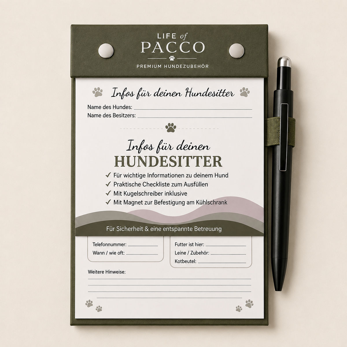 Hundesitter-Notizblock A5