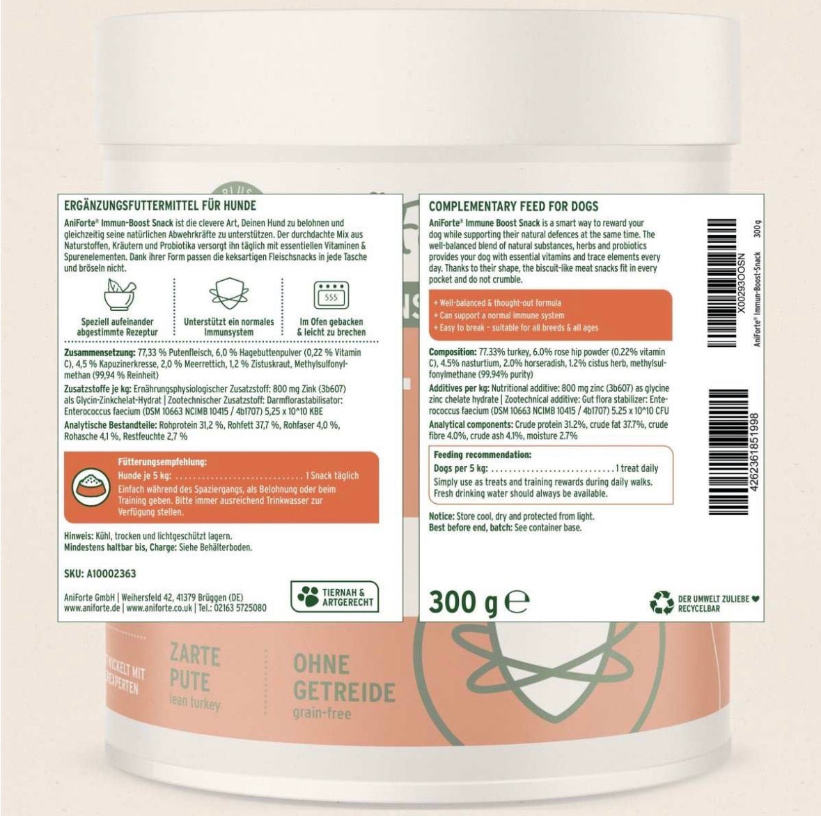 AniForte® Immun-Boost Snack für Hunde – mit Pute