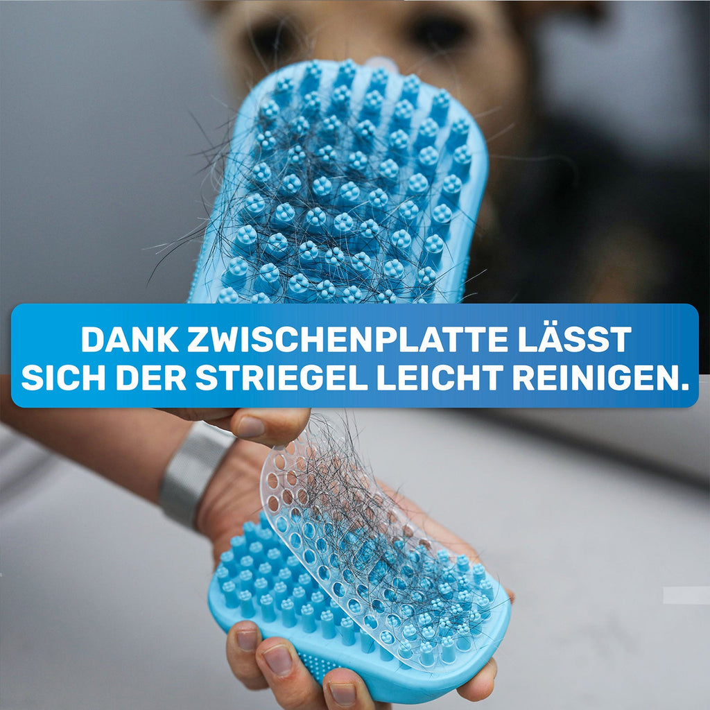 FellFein Gummistriegel – Fell- & Badebürste für Hunde