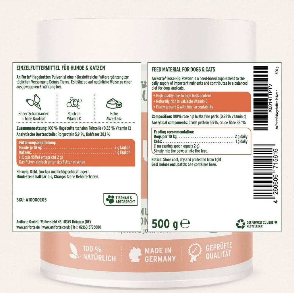AniForte® Hagebuttenpulver – für Immunsystem & Gelenke