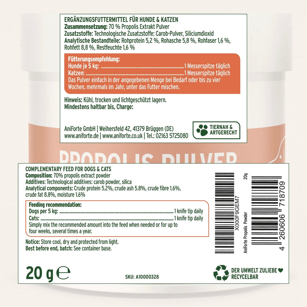 AniForte® Propolis Pulver – für Immunsystem & Haut