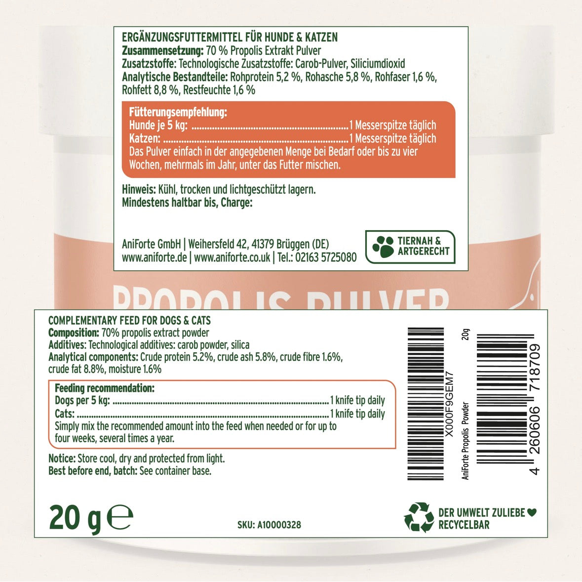 AniForte® Propolis Pulver – für Immunsystem & Haut