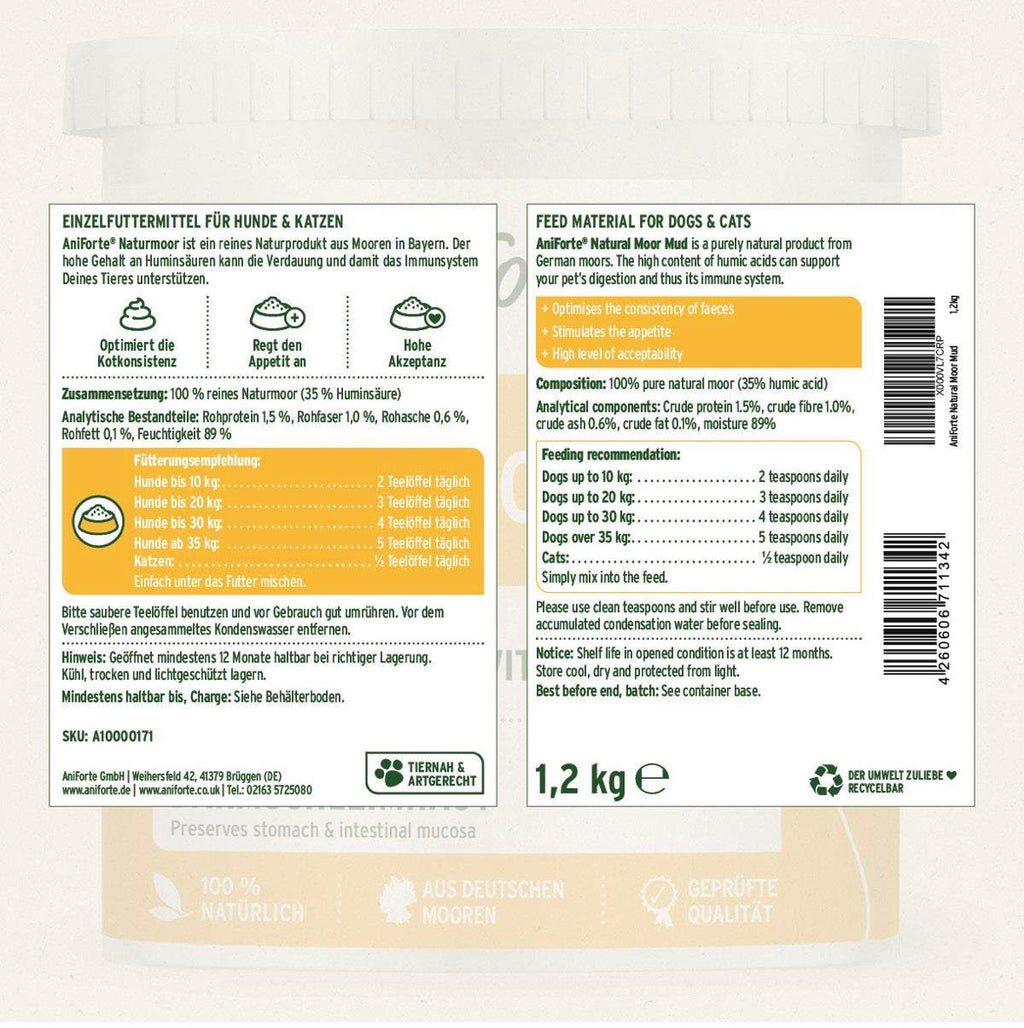 AniForte® Naturmoor – für Verdauung & festeren Kot