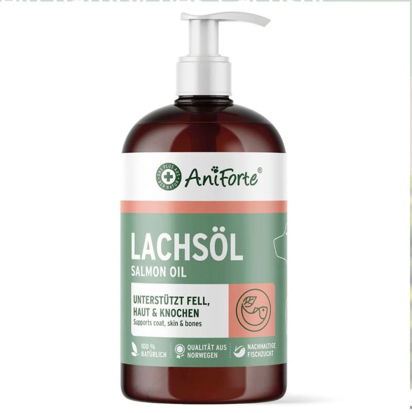 AniForte® Lachsöl – hochwertiges Fischöl für vitale Haut & schönes Fell
