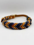 Hundehalsband „Midnight Harvest“ – handgeflochten aus Fettleder & Paracord