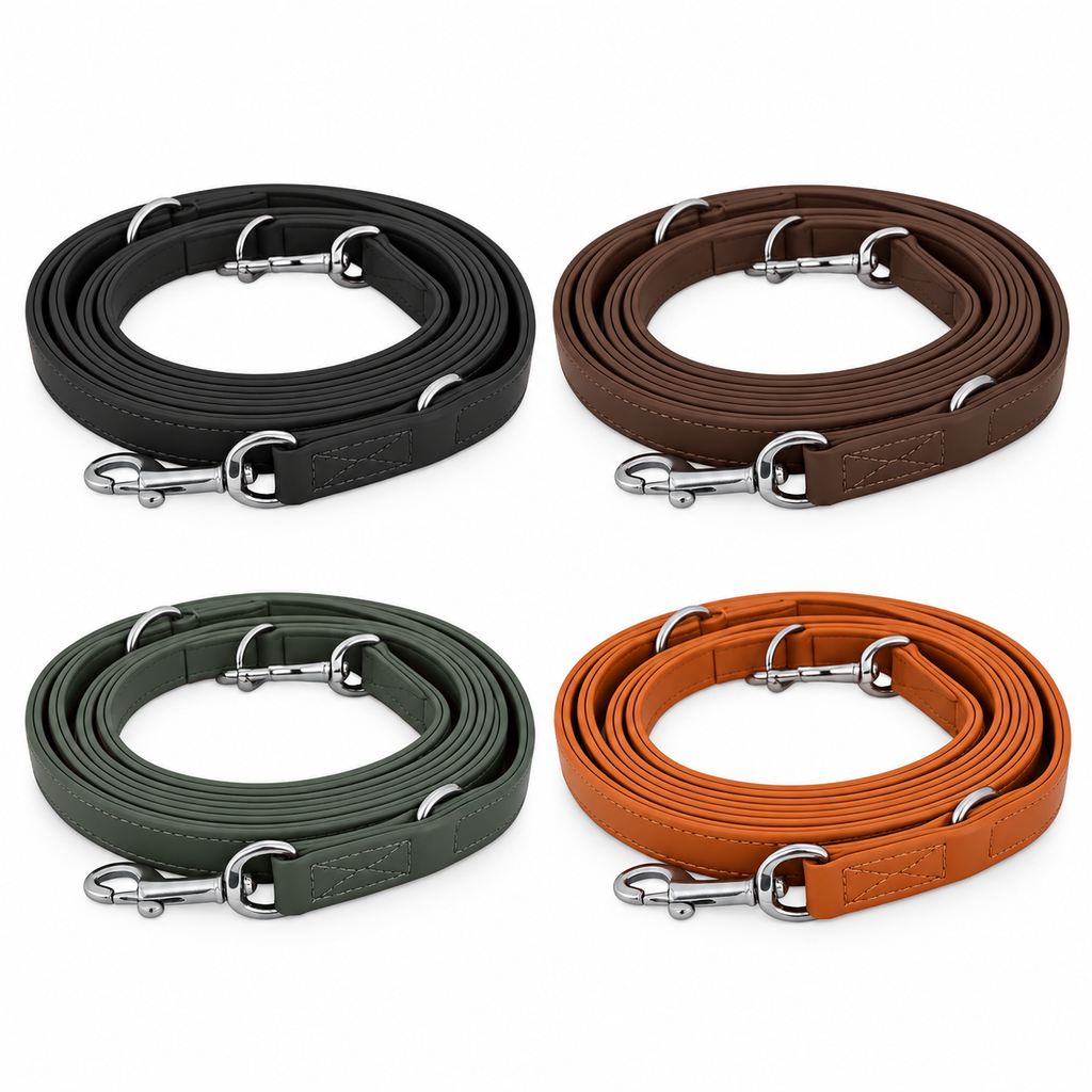 Leder-Führleine „Classic Soft“ – 3-fach verstellbar