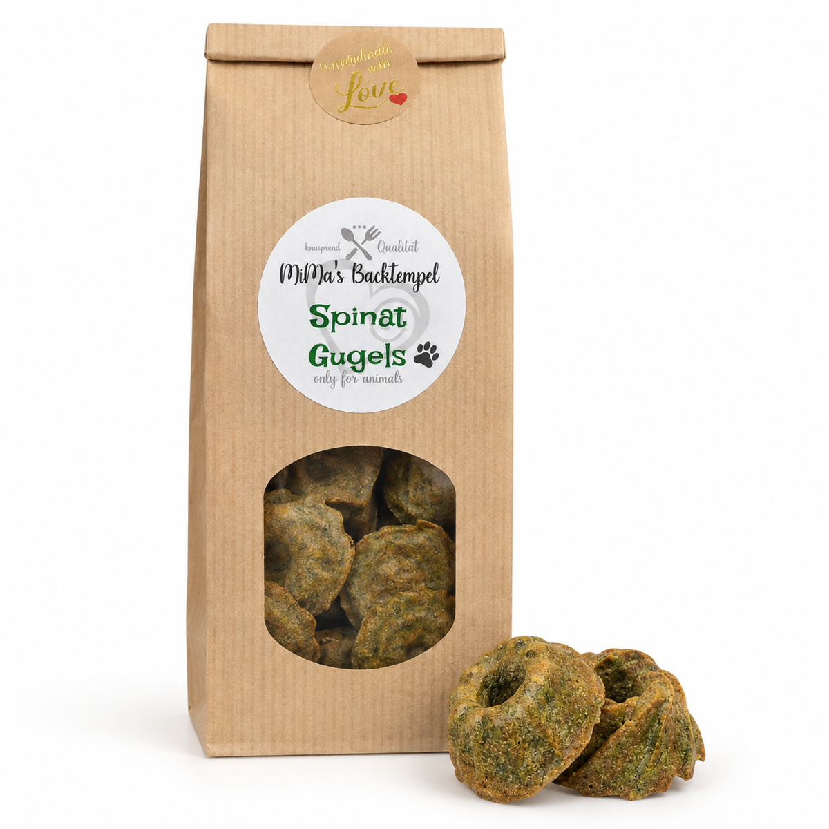 Spinat-Gugels – getreidefreie Hundeleckerlis, 80 g