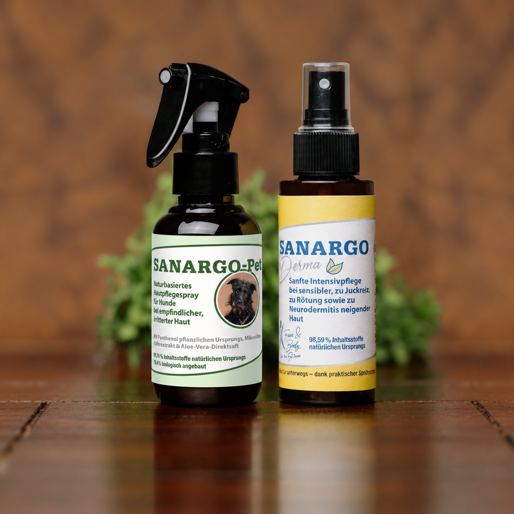 SANARGO-Pet & SANARGO-Derma – Pflegespray für Mensch & Tier