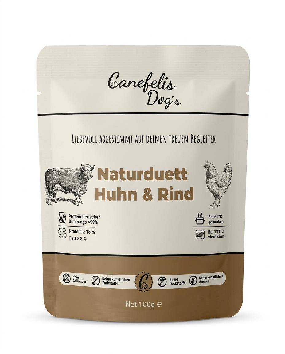 Huhn & Rind mit Gemüse – getreidefreies Nassfutter
