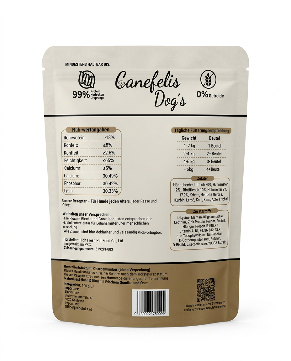 Huhn & Rind mit Gemüse – getreidefreies Nassfutter