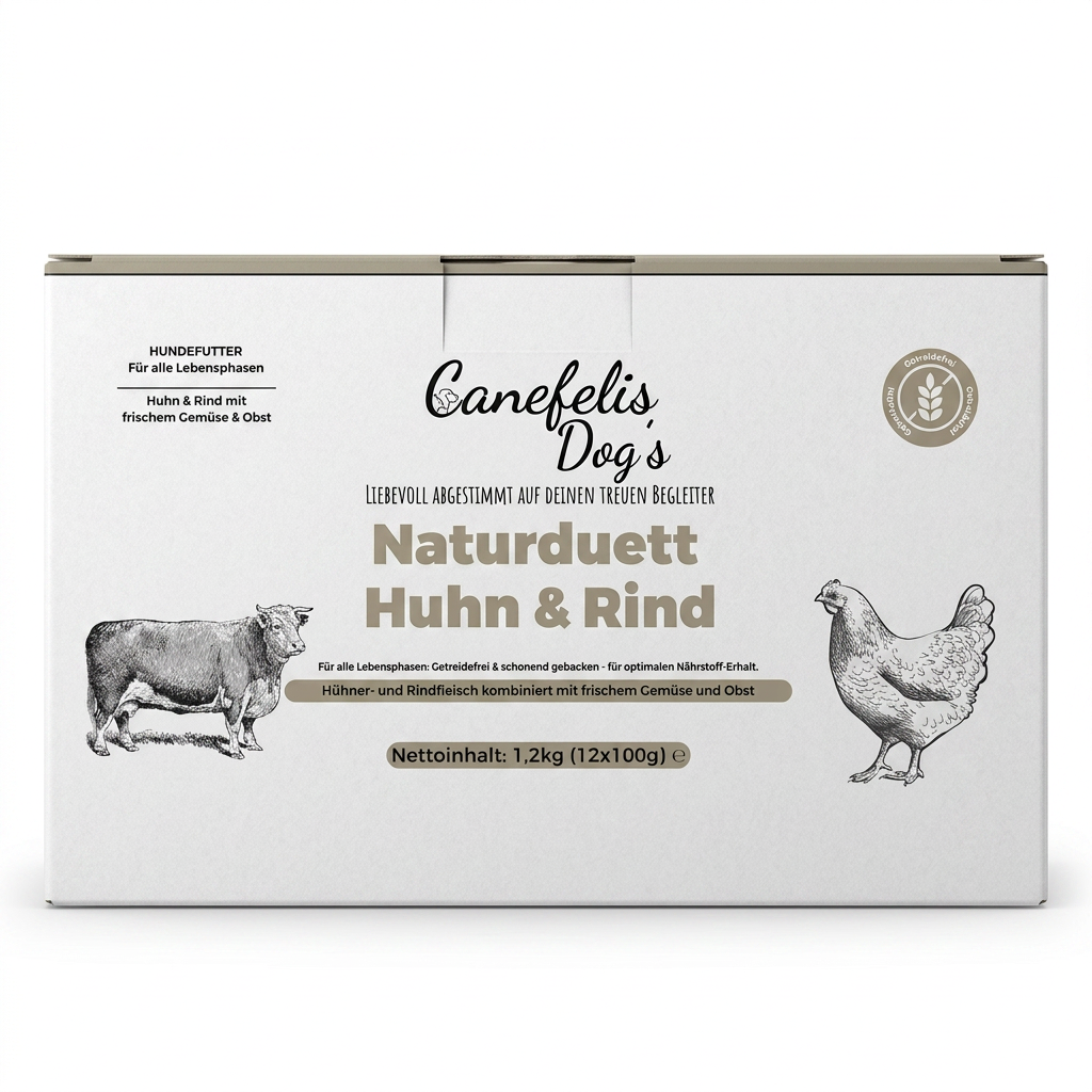 Huhn & Rind mit Gemüse – getreidefreies Nassfutter