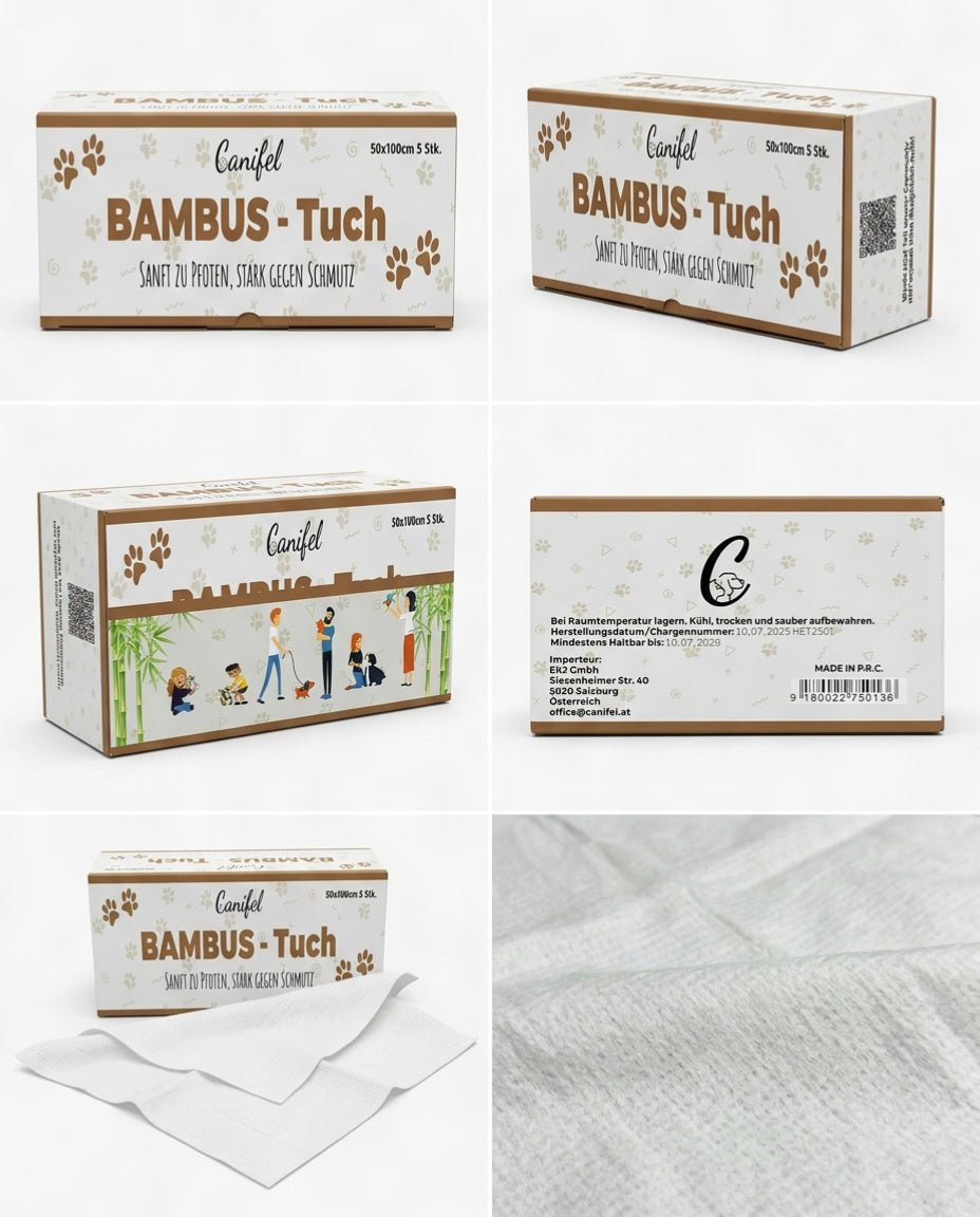 Bambus-Pflegetücher für Haustiere – 5er-Set