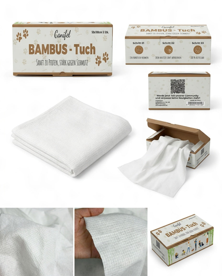 Bambus-Pflegetücher für Haustiere – 5er-Set