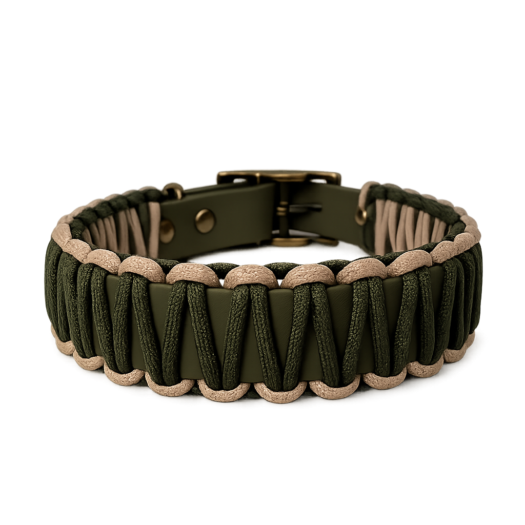Biothane-Paracord-Halsband Dark Forest