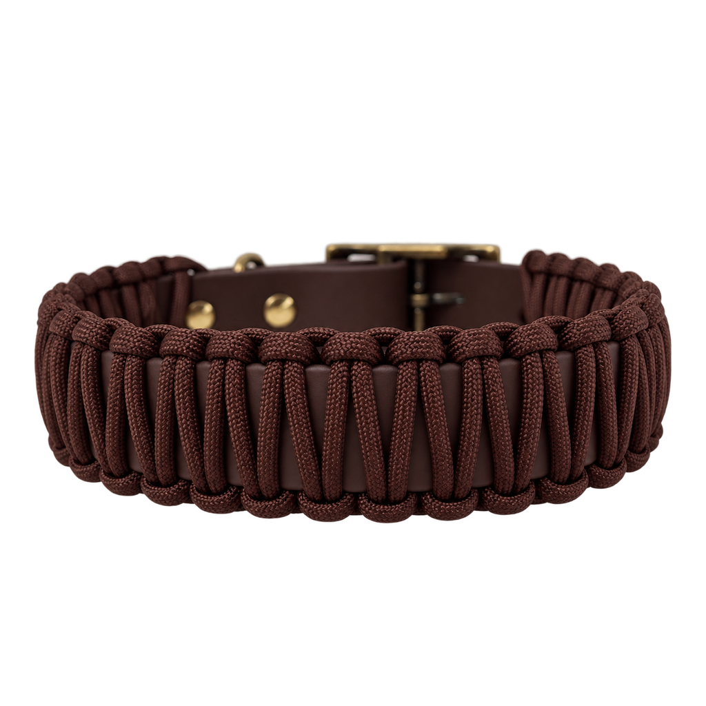 Biothane-Paracord-Halsband Nougat