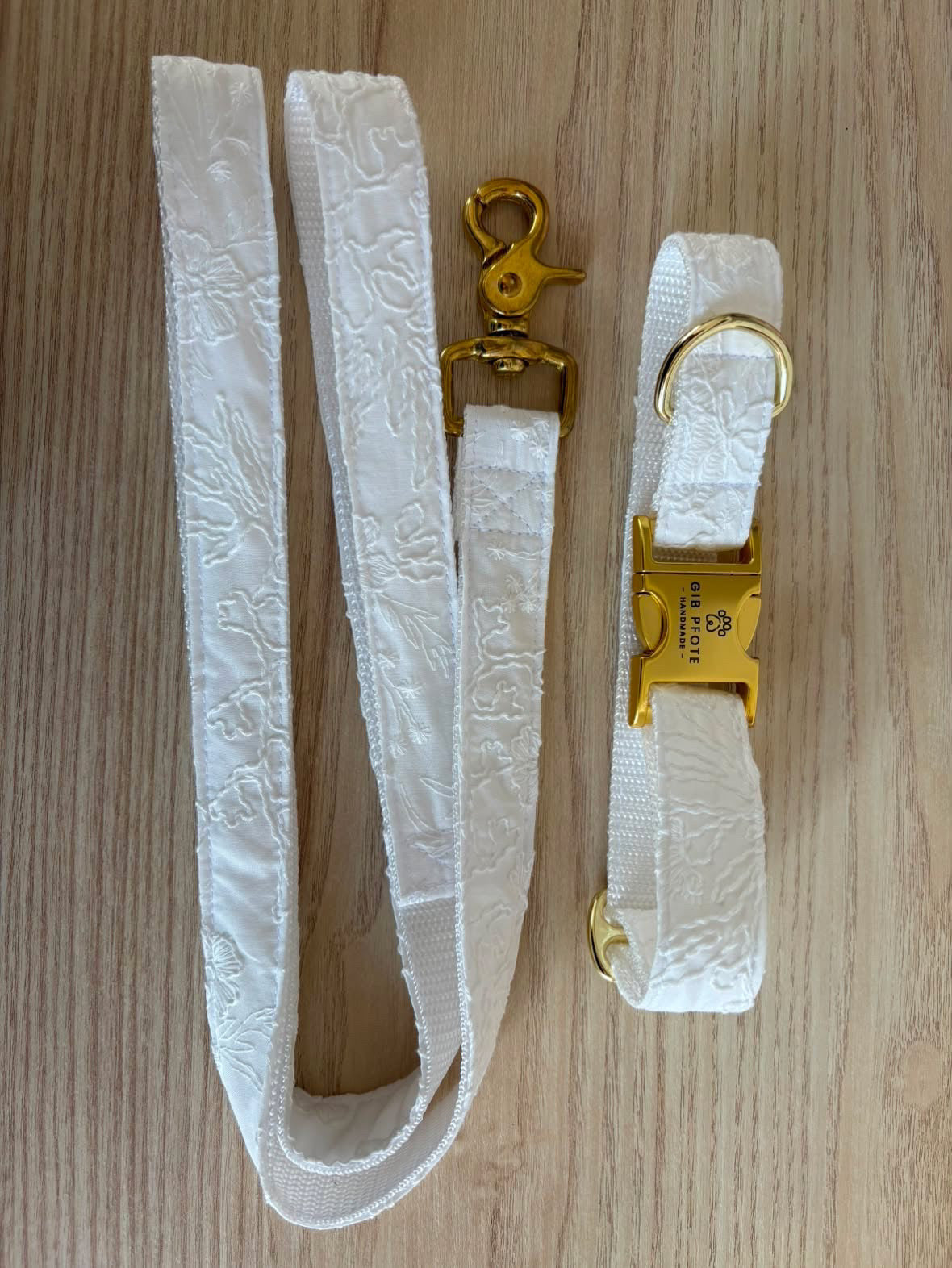 Hochzeitsset – Halsband & Leine