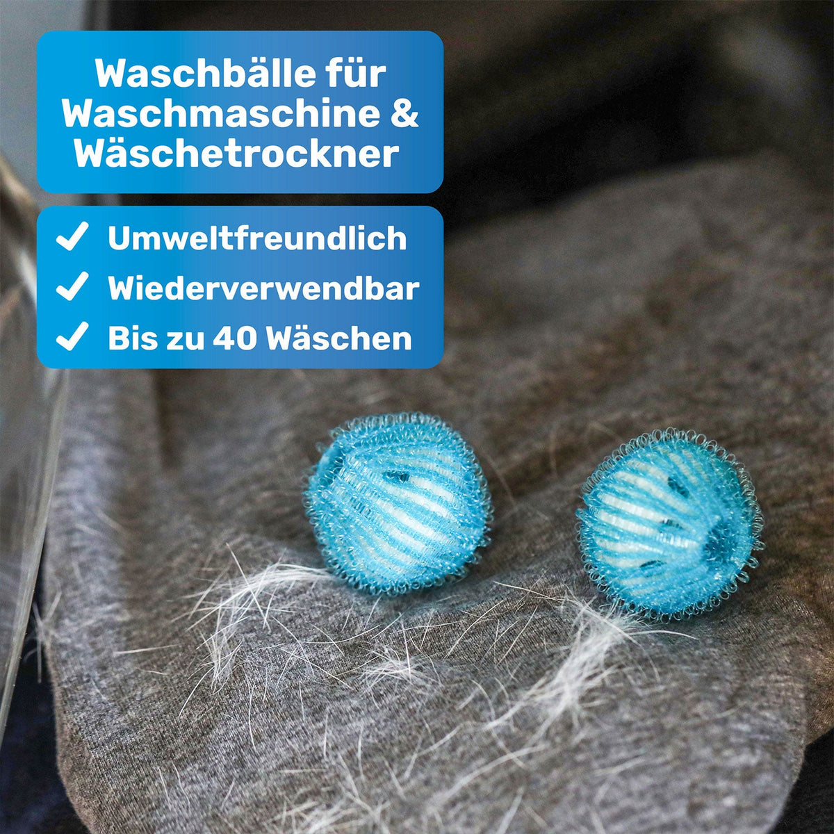 Wäschebälle gegen Tierhaare & Fusseln – wiederverwendbar