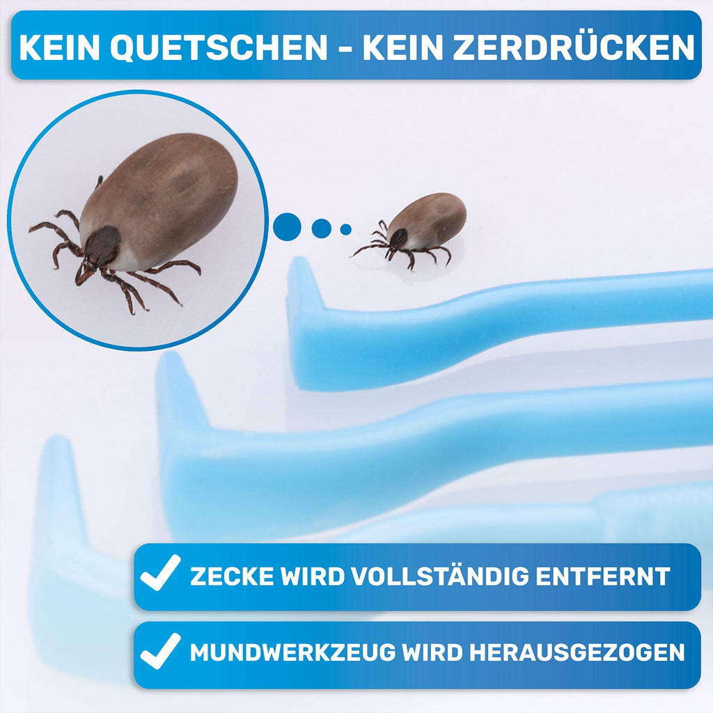 Zeckenhaken 3er-Set für Hunde – BluePet