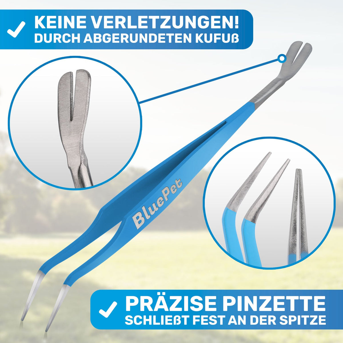 Profi 2-in-1 Zeckenentferner-Set aus Edelstahl – BluePet