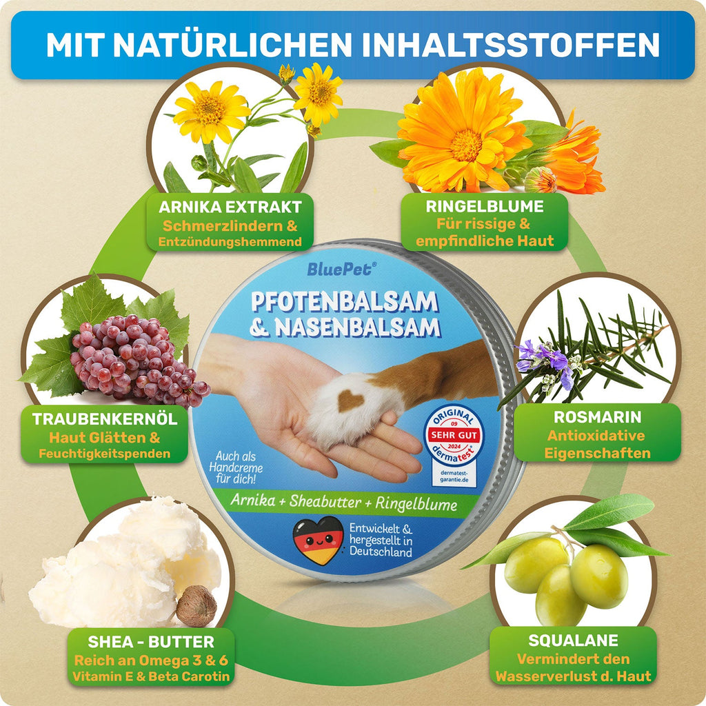 Pfotenbalsam & Nasenpflege für Hunde – auch als Handcreme