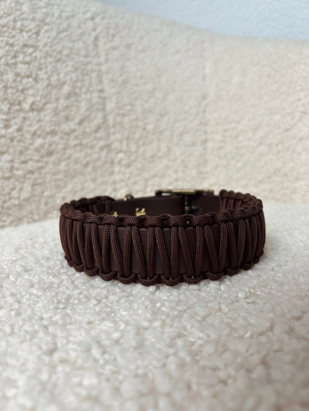 Biothane-Paracord-Halsband Nougat