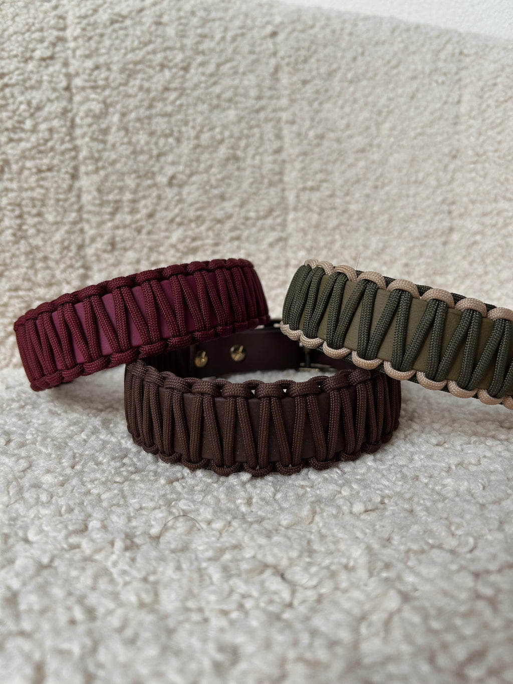 Biothane-Paracord-Halsband Nougat