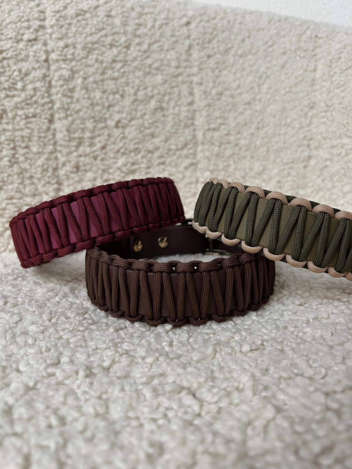 Biothane-Paracord-Halsband Nougat