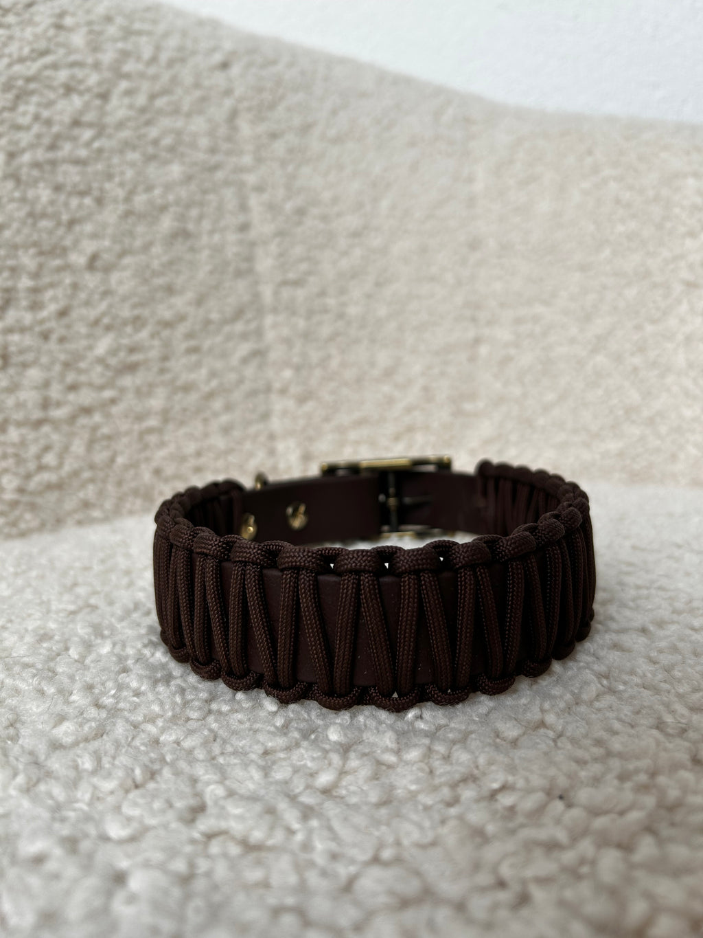 Biothane-Paracord-Halsband Nougat
