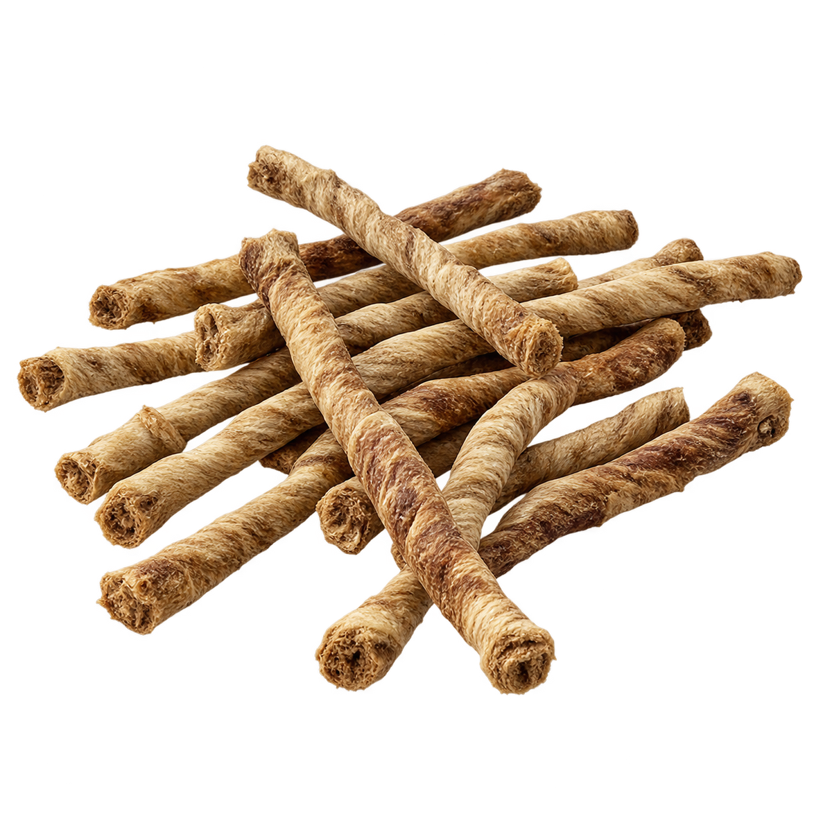Gedrehte Kalbsblasen – fettarmer Kausnack