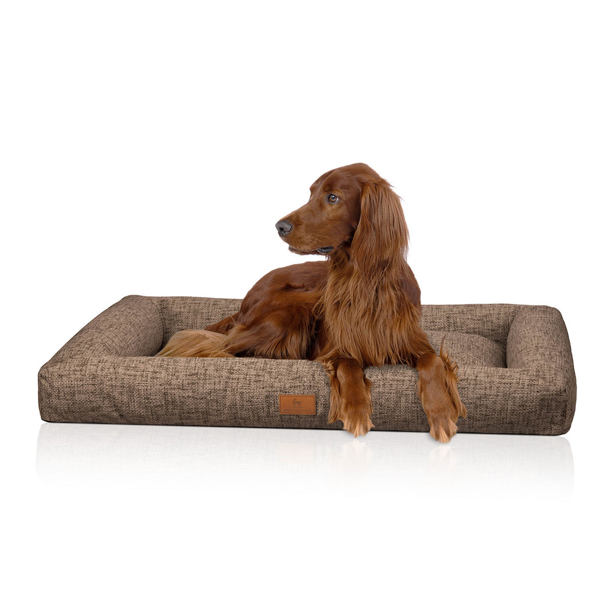 Knuffelwuff Box Hundebett Nivaro aus weichem Webstoff